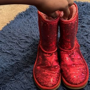 Ruby Red Glitter Uggs
